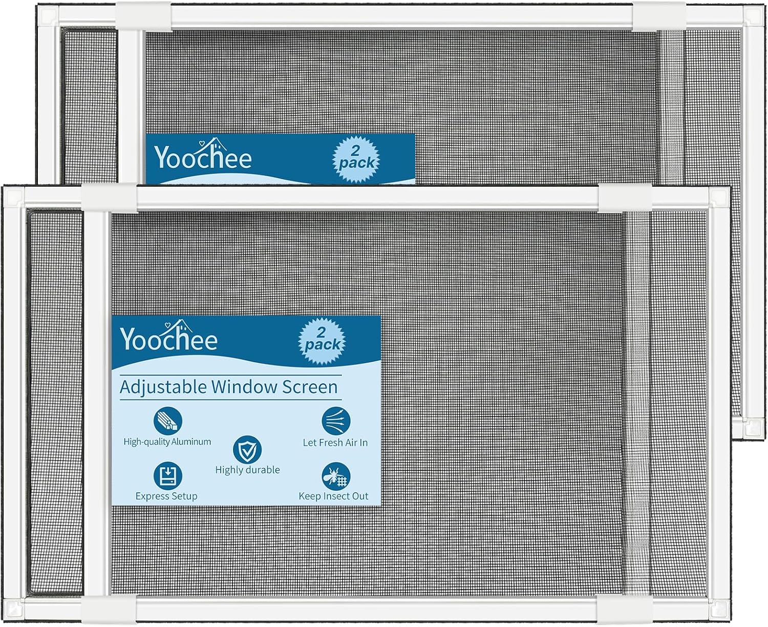 Pantalla de ventana ampliable, pantalla ajustable para ventana, pantallas de repuesto con marco, malla de repuesto duradera para ventana (18