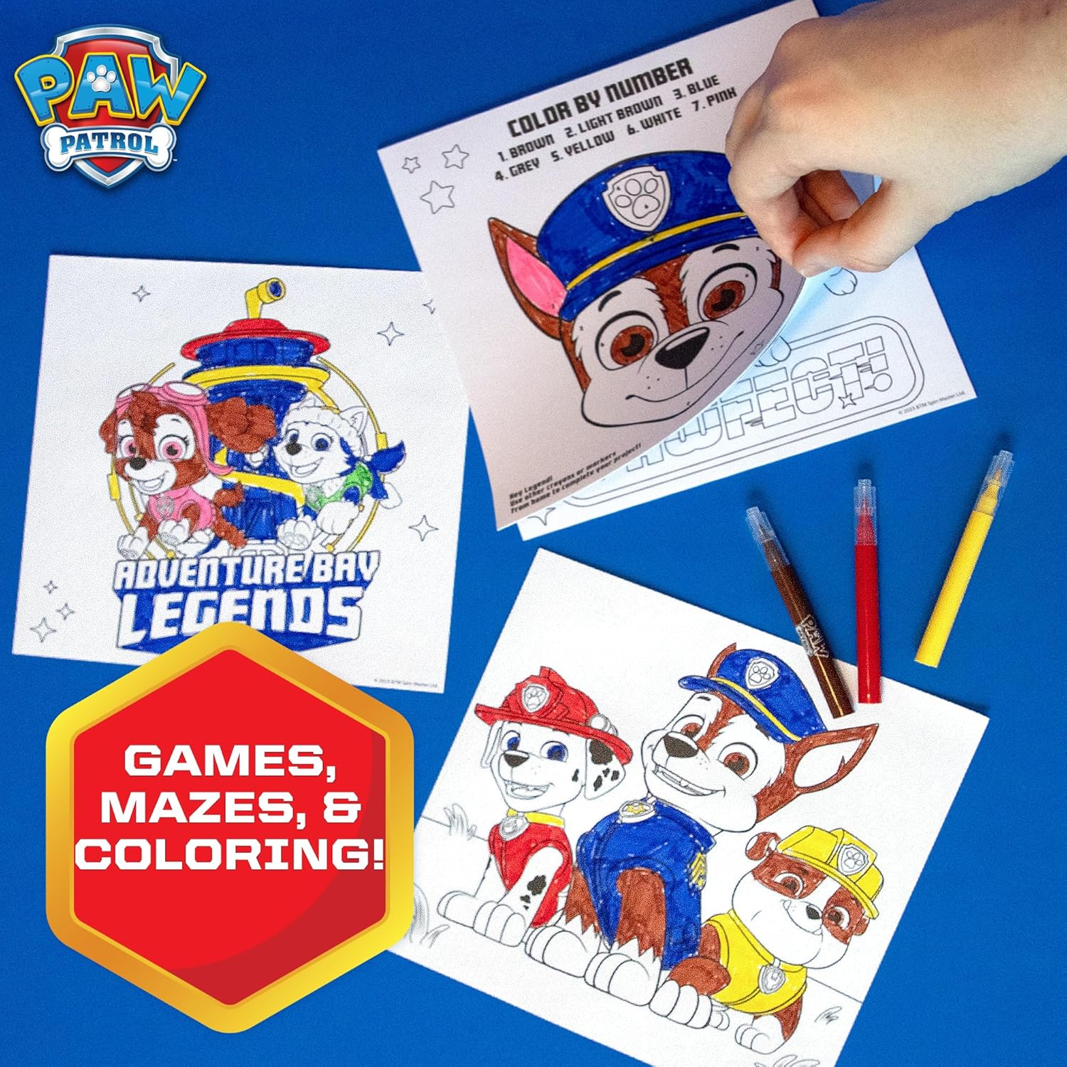 Juego de actividades de calcomanías de Paw Patrol, más de 25 calcomanías reutilizables de la Patrulla Canina, 2 escenas de juego de calcomanías,