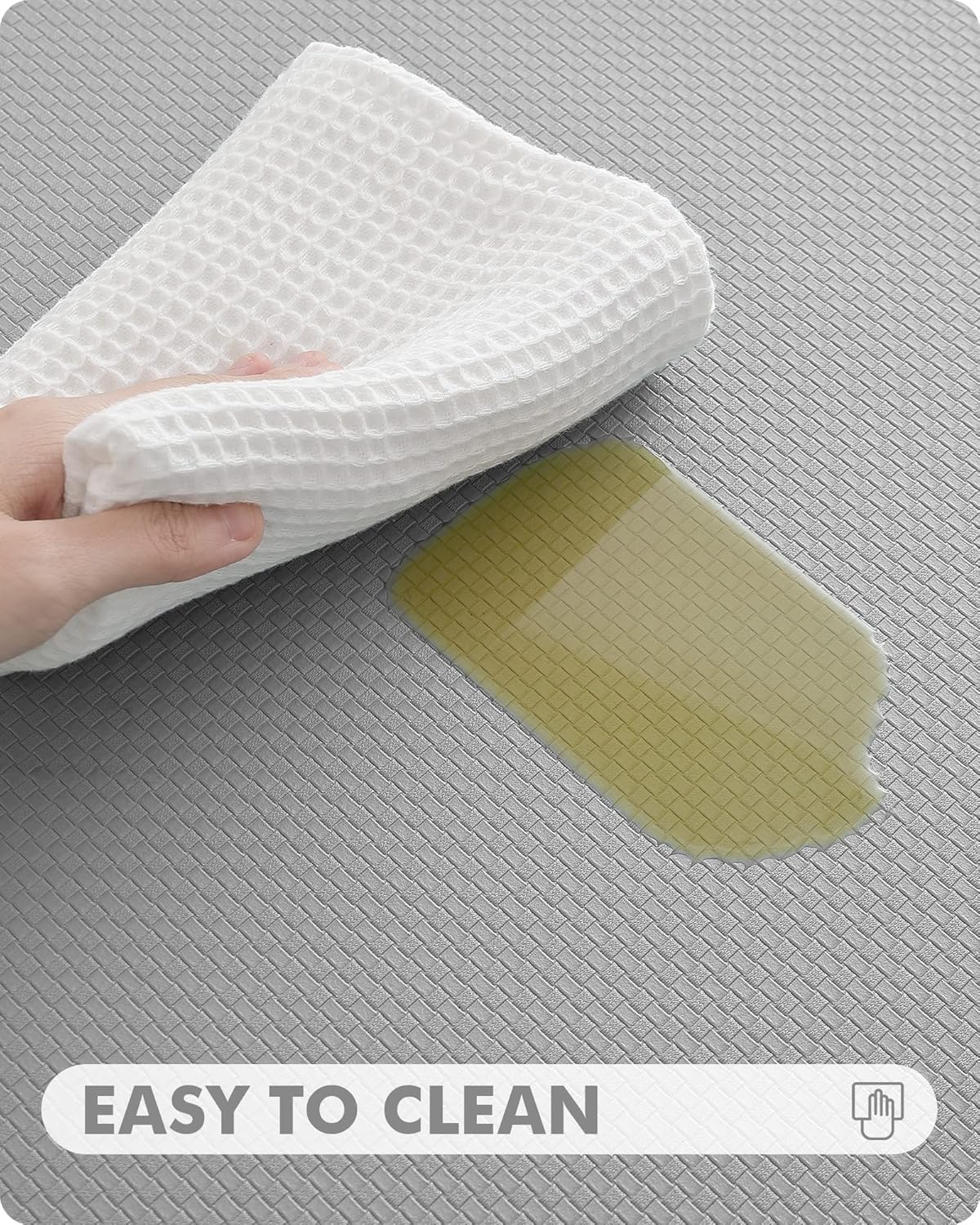 COLG – Alfombra de camino de cocina, acolchada antifatiga, antideslizante, acolchada, para piso, tapete de cocina de espuma de 17 x 79 pulgadas de
