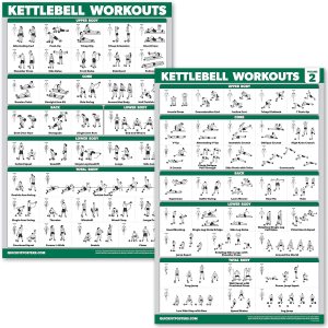 Paquete de 2 pósteres de ejercicio con pesas rusas – Volumen 1 y 2 – Tabla de campanas laminadas – 18 x 24 pulgadas Paquete de 2 pósteres de ejercicio con pesas rusas – Volumen 1 y 2 – Tabla de campanas laminadas – 18 x 24 pulgadas