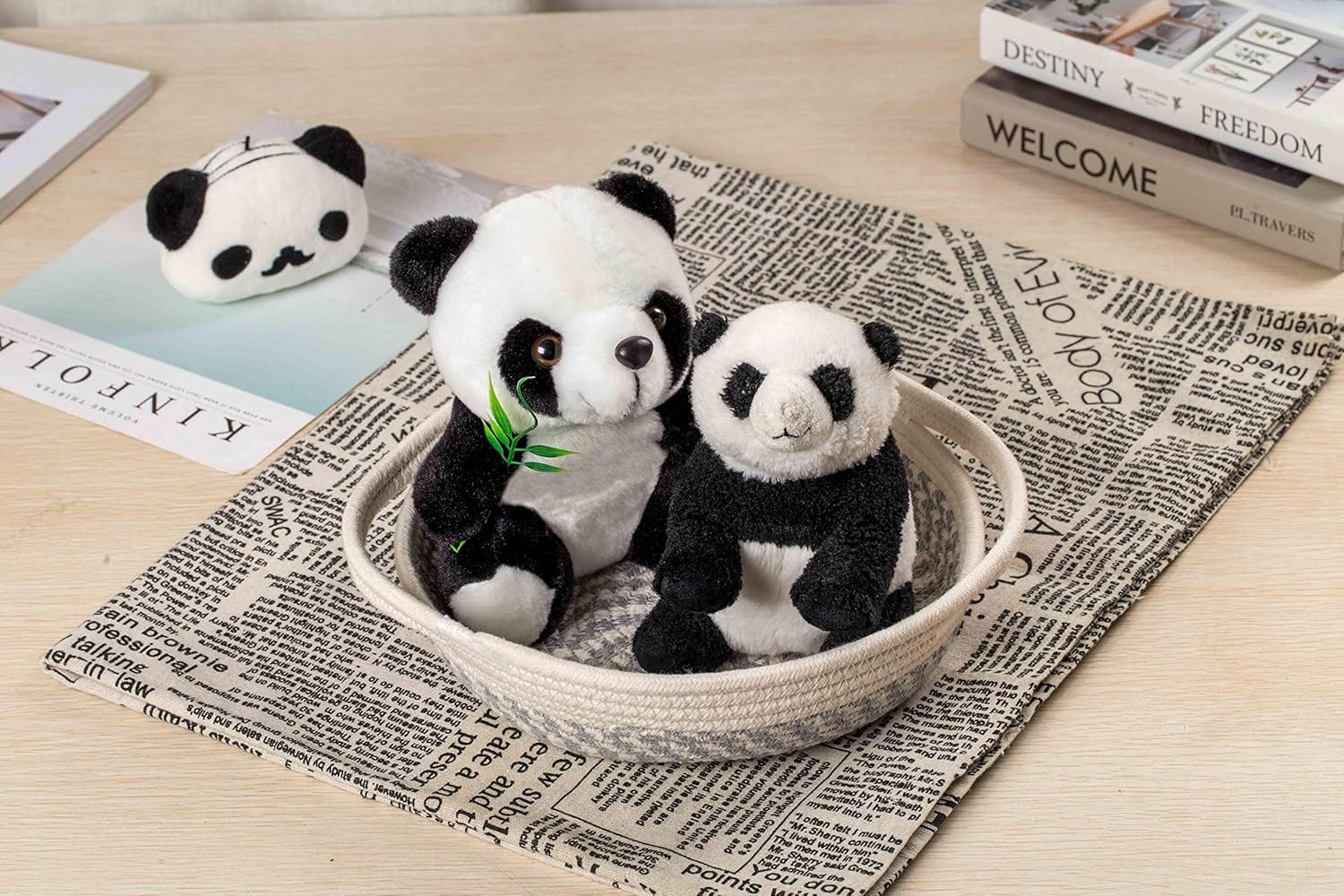 2 pack Small Storage Baskets, Desk Basket for Jewellery&Keys, Rope Baskets Small Basket Home Storage, Small Table Basket, Organizers and Storage,