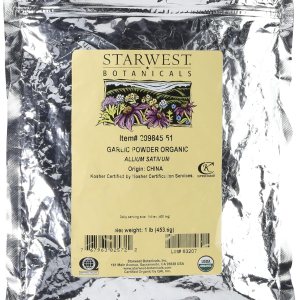 Starwest Botanicals Ajo en polvo orgánico, 1 libra Starwest Botanicals Ajo en polvo orgánico, 1 libra