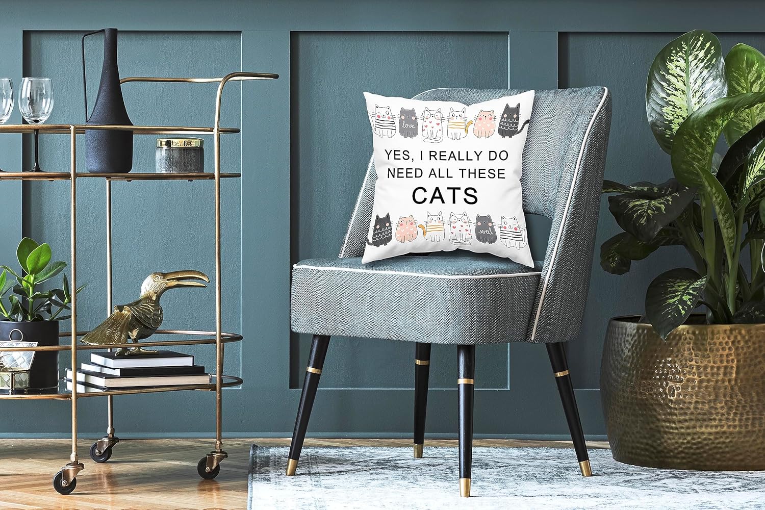 Yes,I Really Do Need All These Cats – Fundas de almohada suaves de 18 x 18 pulgadas, regalos para amantes de los gatos, divertida funda de almohada