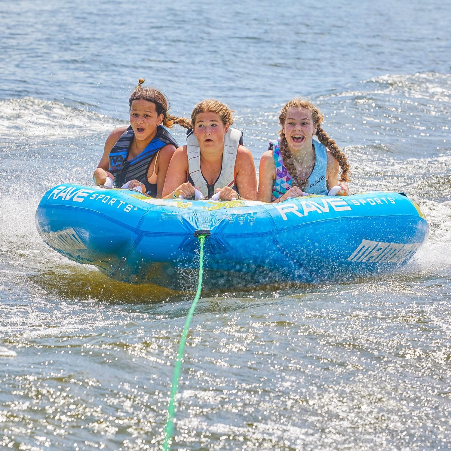 RAVE Sports Mambo Boat Tubo remolcable – Tubo inflable para 1-3 jinetes