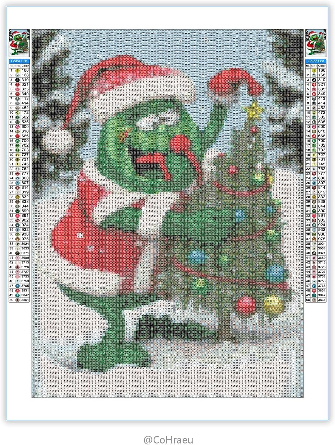 Kits de pintura de diamantes para árbol de Navidad para adultos, kits de arte de diamantes redondos 5D para manualidades, regalo de arte de gemas
