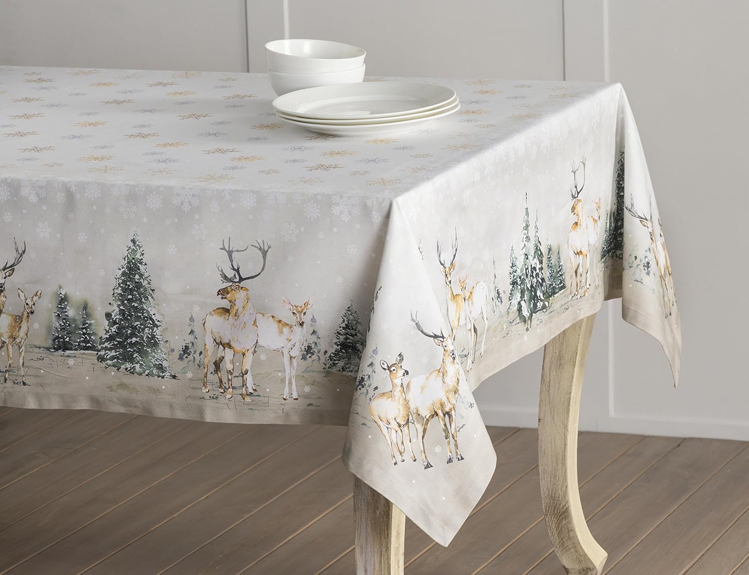 Maison d’ Hermine Mantel 100% algodón para mesas de cocina, comedor, fiestas, bodas, Acción de GraciasNavidad (Rectángulo, 60 x120 pulgadas),