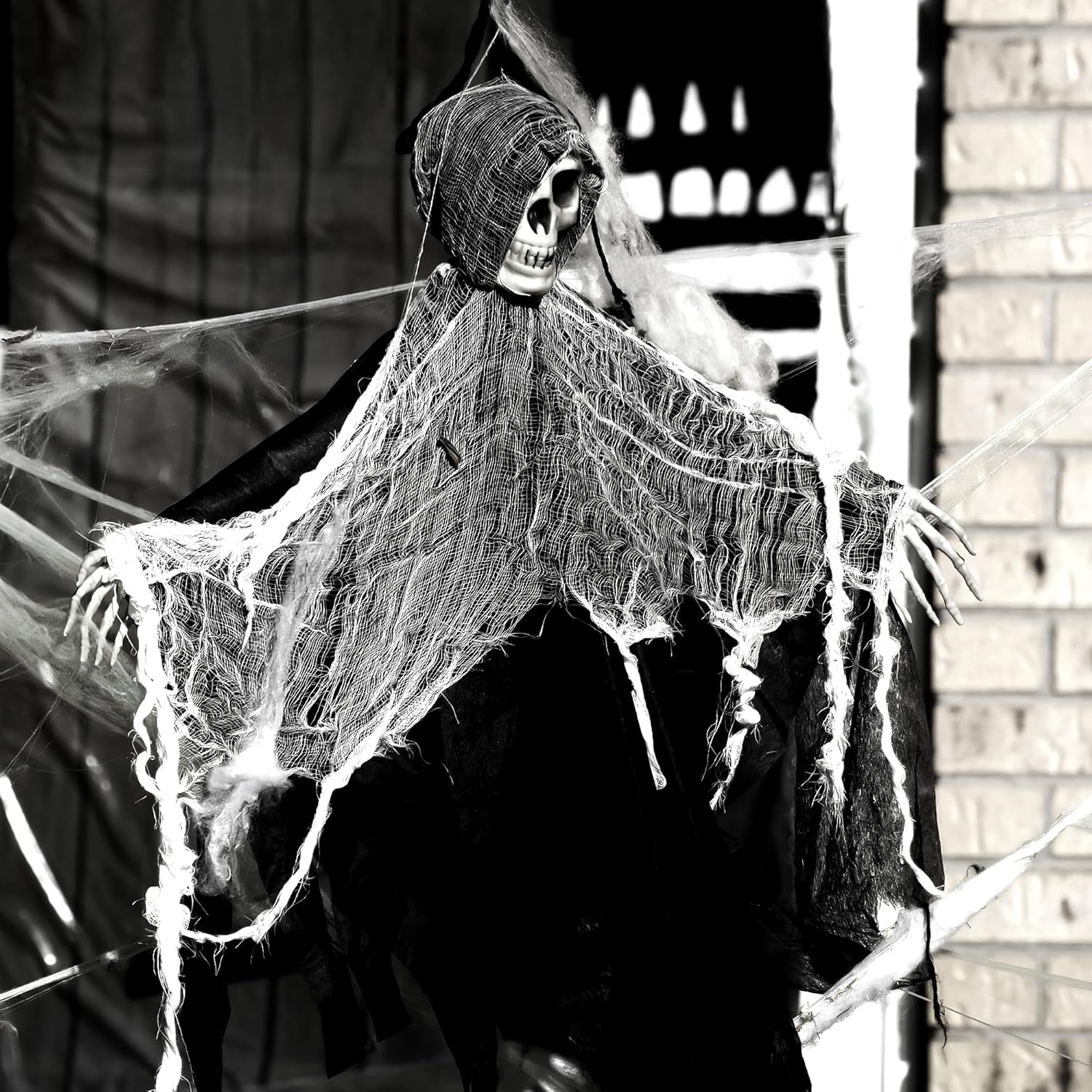 Paño espeluznante para decoración de Halloween, 36 x 360 pulgadas, paño de queso blanqueado absorbente para decoración de eventos, también para