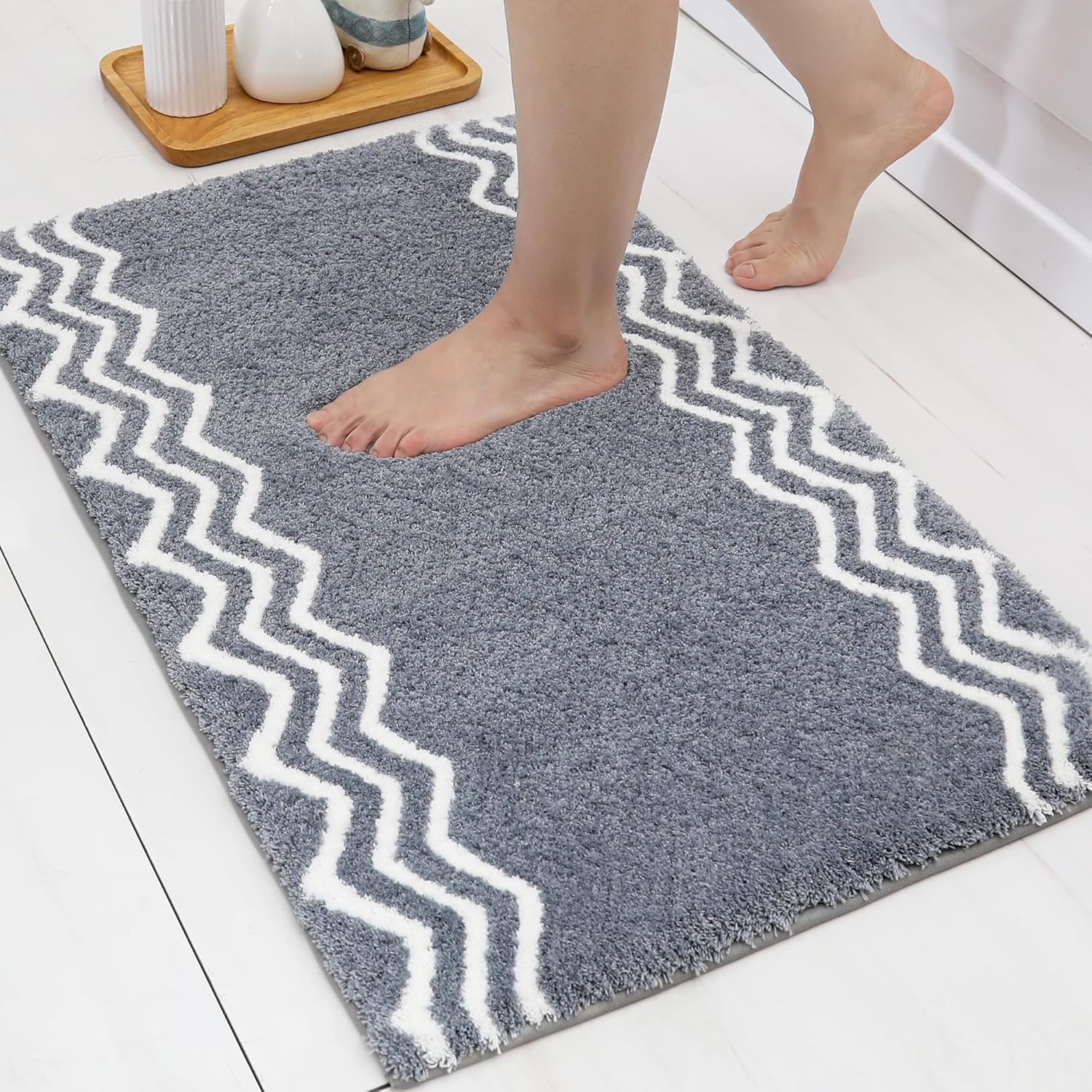 COSY HOMEER Alfombras extra gruesas para el baño, tapetes antideslizantes, felpa suave, 100% poliéster fuerte, tapete para sala de estar,