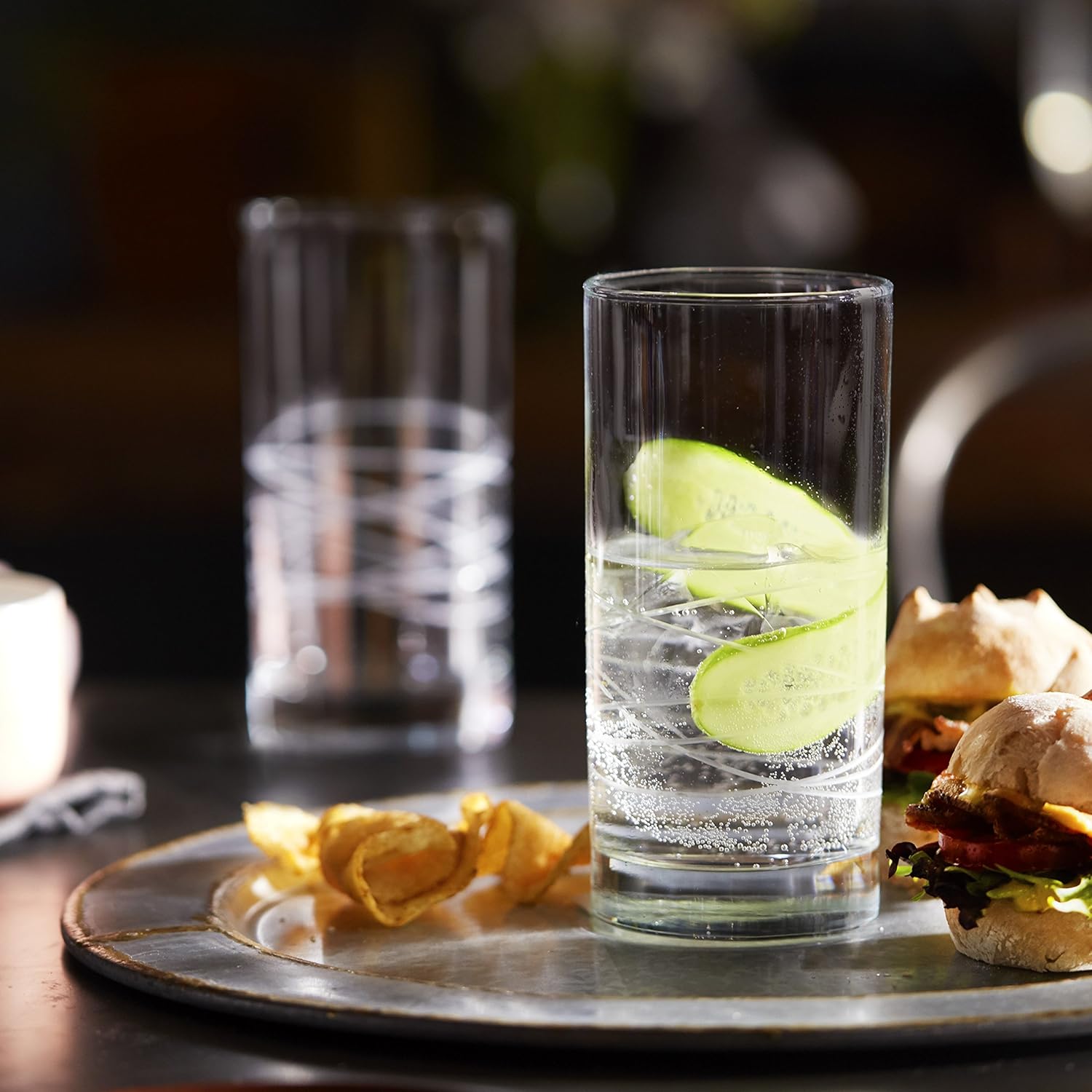 Libbey Cut Cocktails Nebula Vasos de 15 onzas, juego de 8