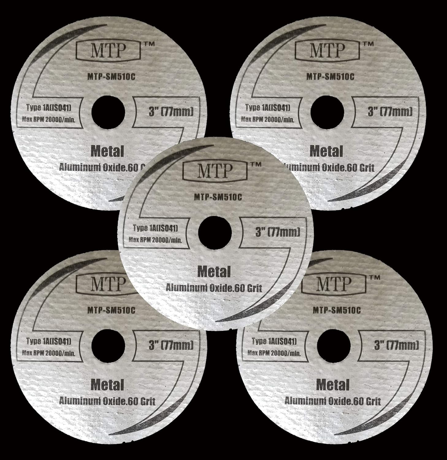 MTP Paquete de 5 ruedas de corte de metal de 3″ de diámetro para Dremel SM510C 60 Grit