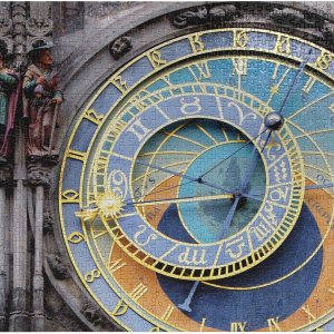 Ambesonne Rompecabezas de reloj, reloj astronómico de Praga en el casco antiguo, un hito medieval europeo de la ciudad, actividad divertida de Ambesonne Rompecabezas de reloj, reloj astronómico de Praga en el casco antiguo, un hito medieval europeo de la ciudad, actividad divertida de