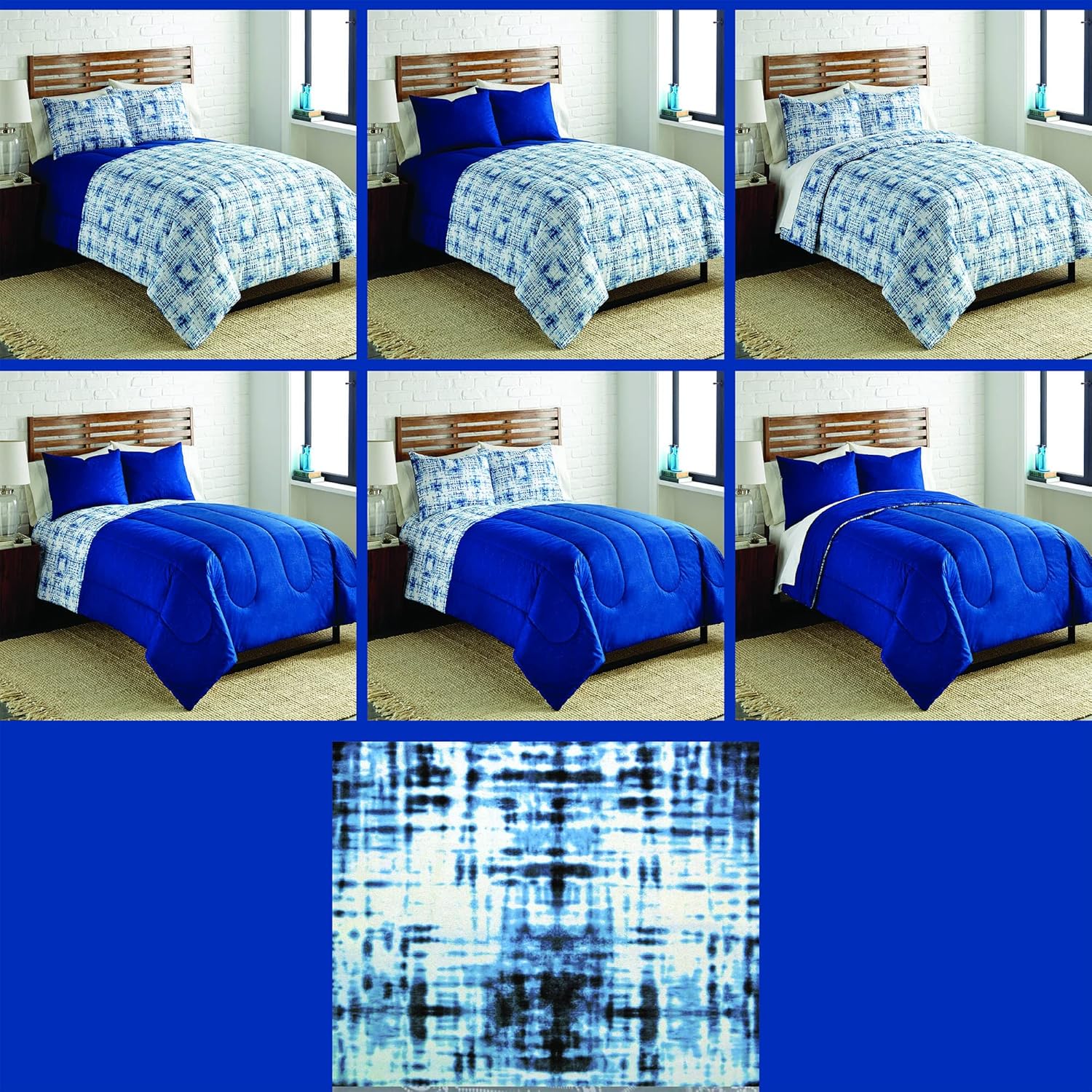 Thermee Micro Flannel Juego de edredón tamaño matrimonialqueen, ropa de cama de felpa, suave y cálida, lavar y secar a máquina, cuadros de acuarela
