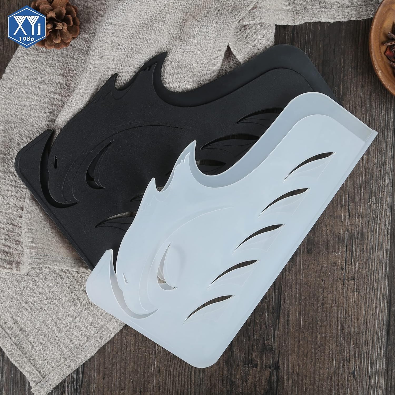 Authentic XYJ Since 1986, 2 fundas de plástico para cuchillos con soportes de almacenamiento de funda, cubierta universal para cuchillos, estuche