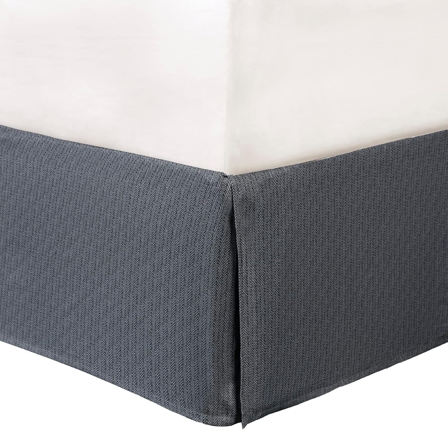 Madison Park Ridge – Juego de edredón (7 piezas), diseño de espiga, Poliéster, gris, King