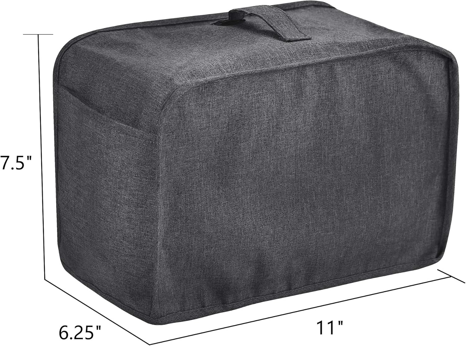 Funda para tostadora con 2 bolsillos, puede contener cuchillos y pinzas para tostadora, cubierta para electrodomésticos con asa superior, protección