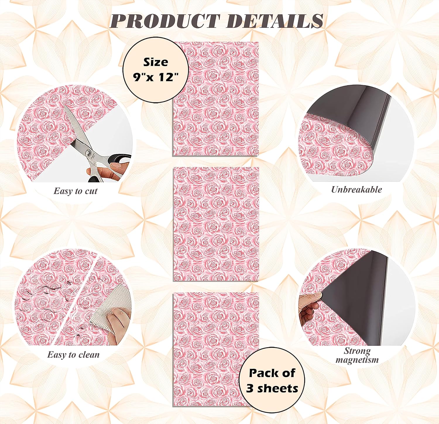 Papel tapiz magnético para casillero (hoja completa magnética), vinilo decorativo para quitar y reutilizar, fabricado en Estados Unidos, resistente