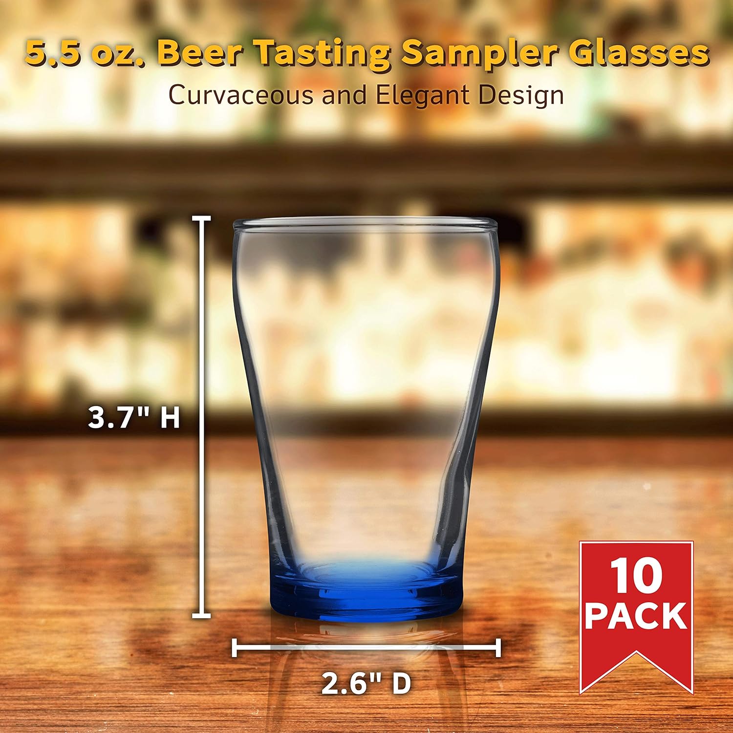 DISCOUNT PROMOS Juego de 10 vasos de chupito de 5.5 onzas, paquete a granel, ideal para bodas, fiestas, cumpleaños, eventos, color azul