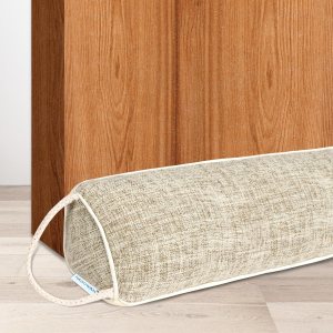 NABOWAN Tope de corriente para debajo de la puerta con peso de 30 pulgadas, bloqueador triangular de corrientes de aire de puerta con bucles de NABOWAN Tope de corriente para debajo de la puerta con peso de 30 pulgadas, bloqueador triangular de corrientes de aire de puerta con bucles de