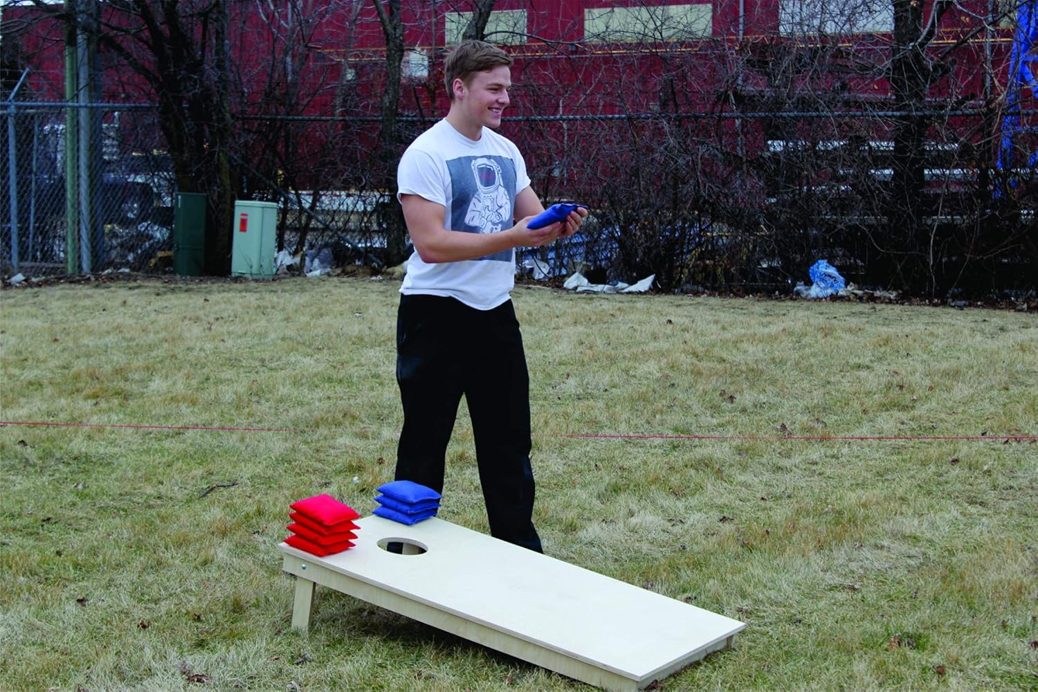 Juego de cornhole de alta calidad, tableros de Cornhole Country Western Cowboy para portón trasero con juego de 8 bolsas de Cornhole 813