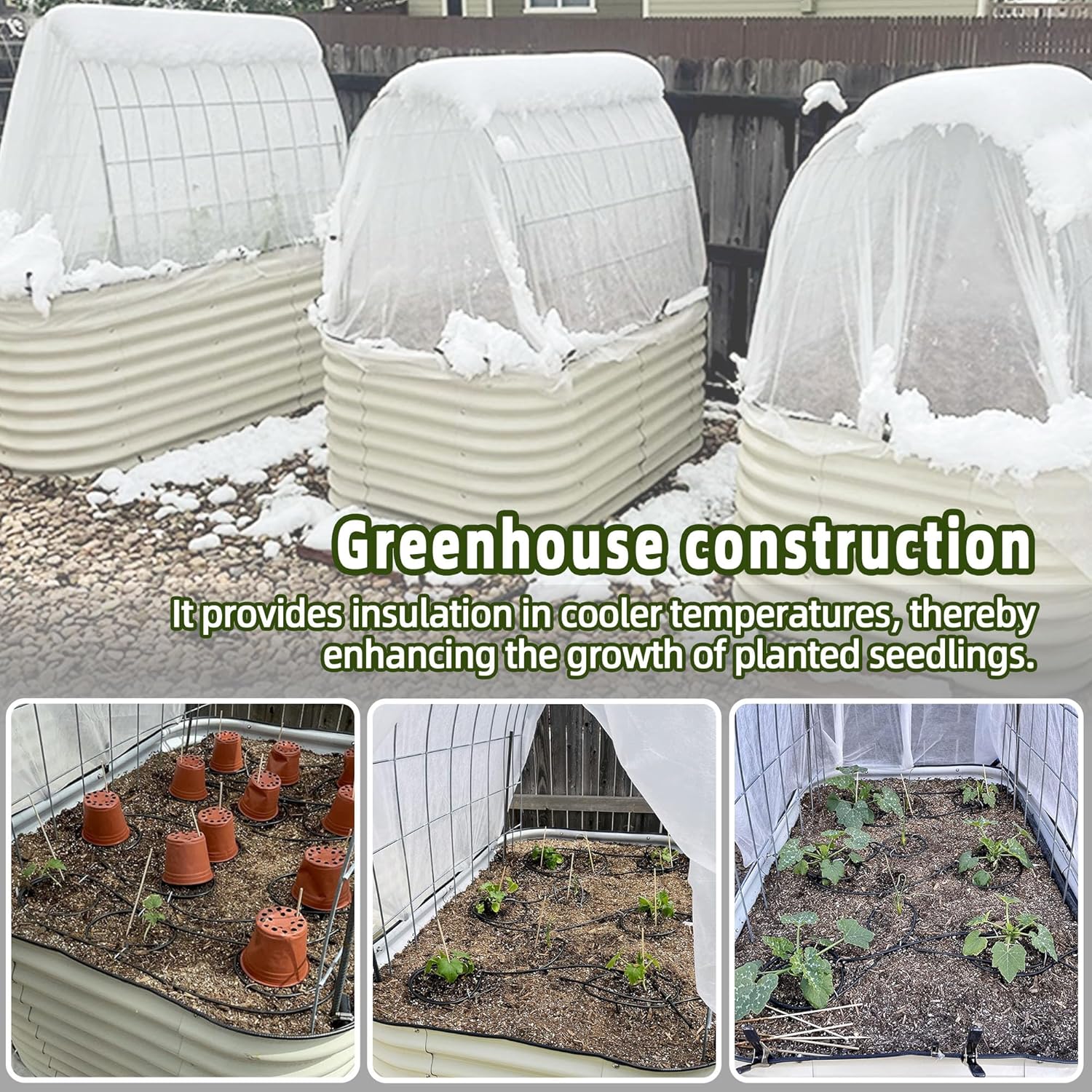 Cubiertas para plantas, protección contra congelación, 10 x 30 pies, manta de tela flotante para protección de invierno, 0.9 ozyd