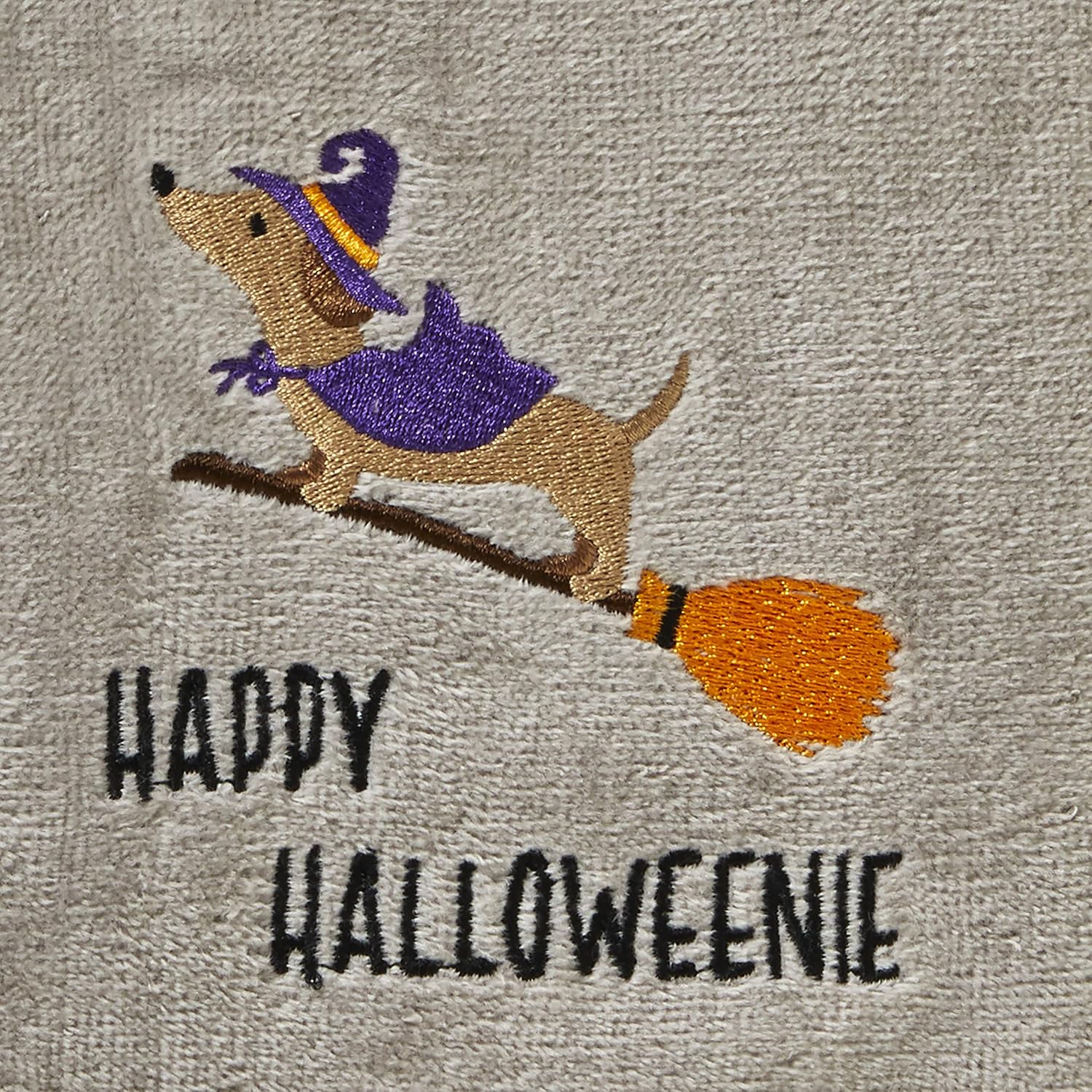 SKL Home de Saturday Knight Ltd. – Happy Halloweenie – Toalla de mano (2 unidades), color gris