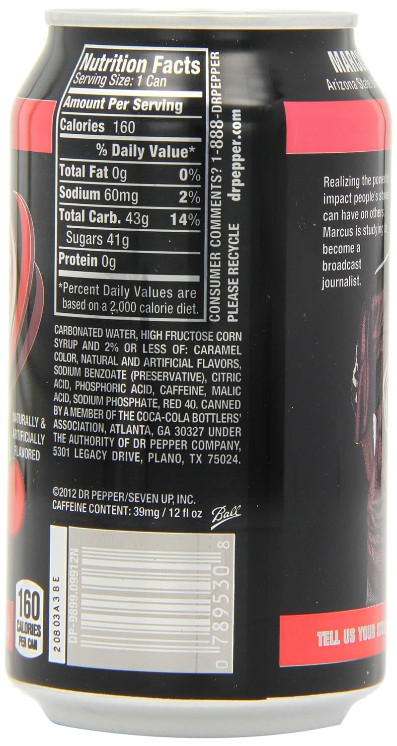 Dr Pepper Cereza 12.0 fl oz (Paquete de 12)