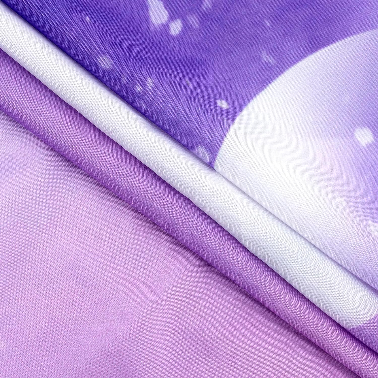 HVEST Tapiz de fase lunar para colgar en la pared, fase lunar y estrellas con nube en el cielo morado, tapiz de paisaje natural pastel para sala de