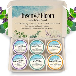 Onsen & Bloom Vaporizadores de ducha  Refrescantes bombas de ducha aromaterapia con aceites esenciales, caja de 6 vaporizadores de ducha, 2 tabletas Onsen & Bloom Vaporizadores de ducha  Refrescantes bombas de ducha aromaterapia con aceites esenciales, caja de 6 vaporizadores de ducha, 2 tabletas