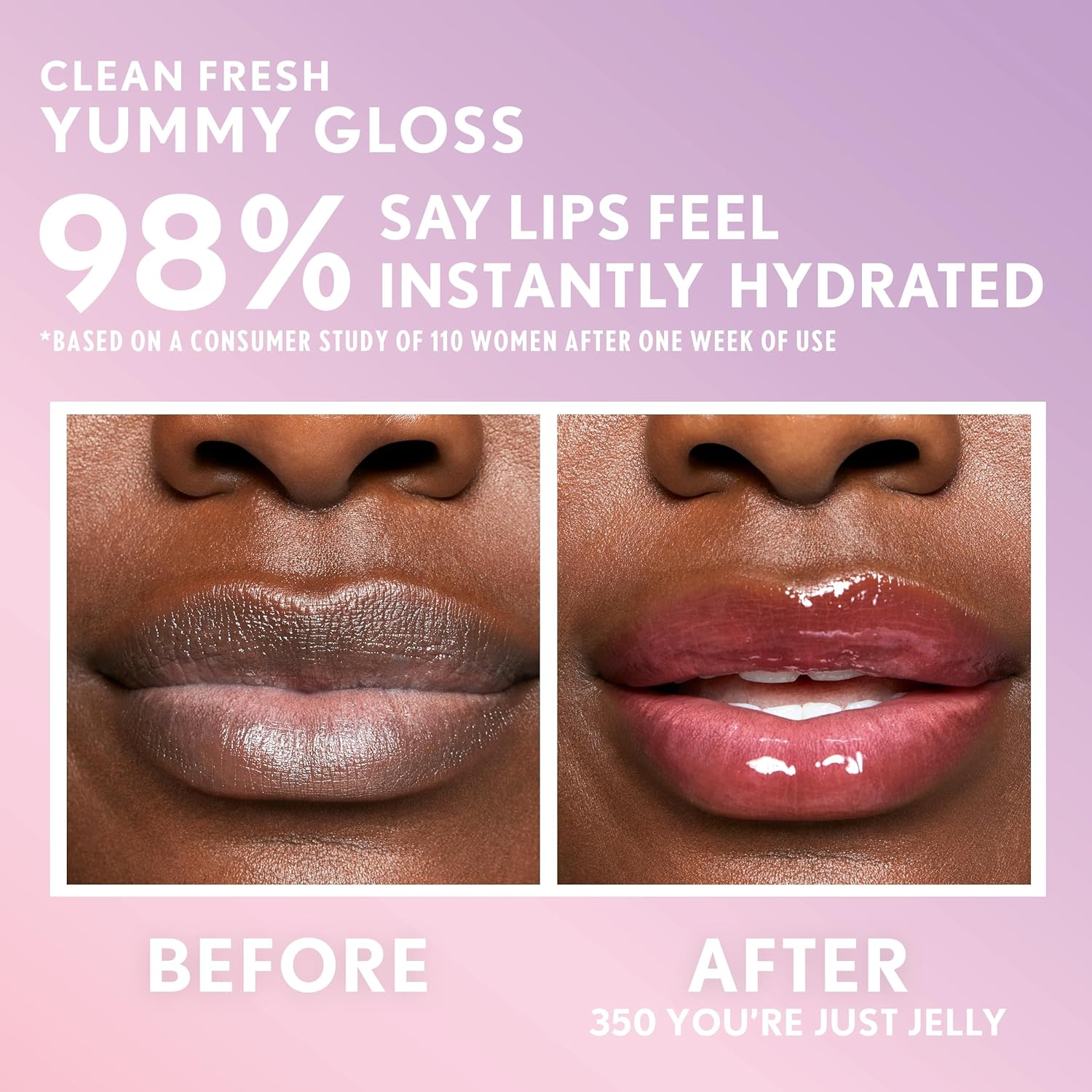 COVERGIRL Clean Fresh Yummy Gloss – Brillo de labios, transparente, aromas naturales, fórmula vegana, You’re Just Jelly