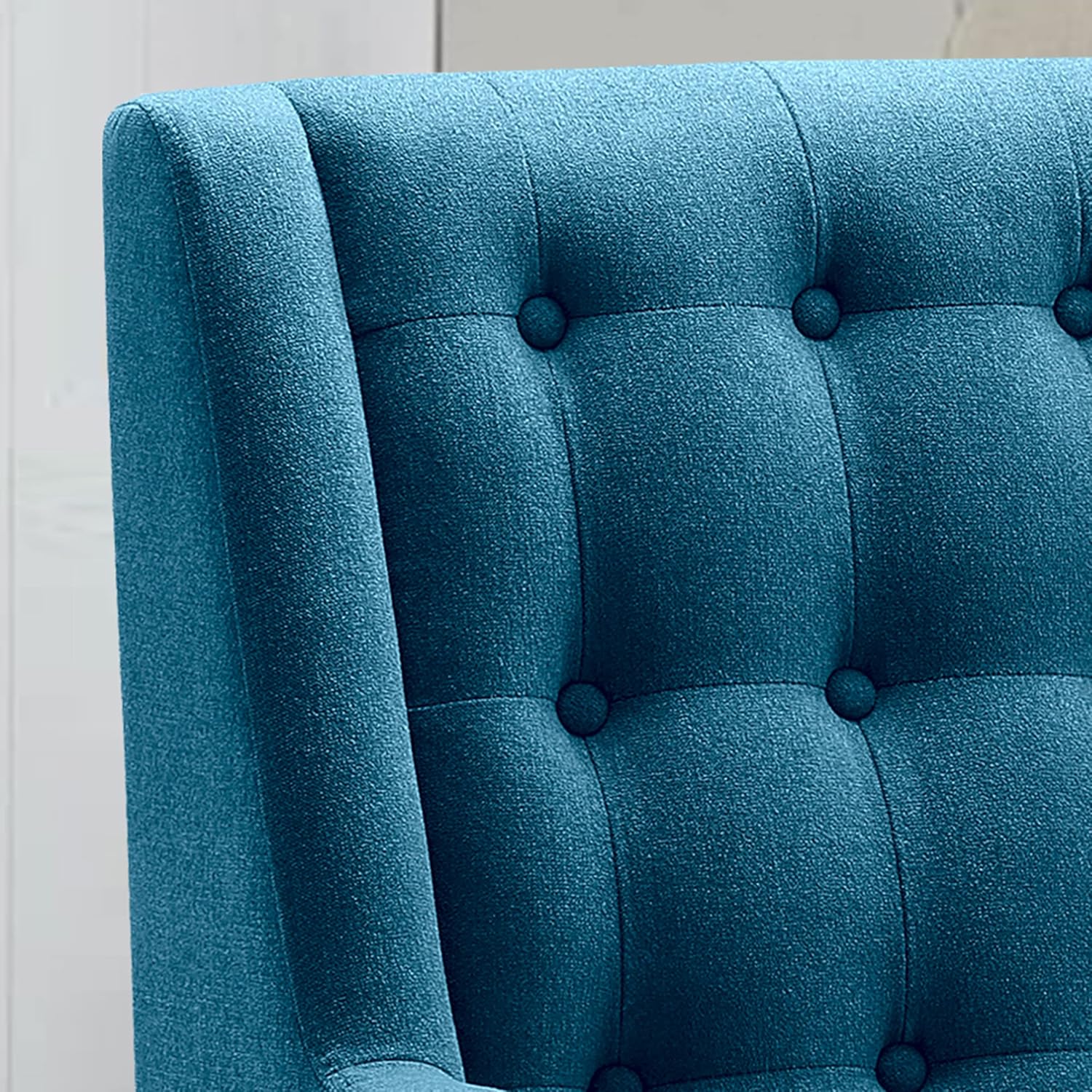 Rosevera Laurent Modern Furniture – Silla cómoda para sala de lectura, para el dormitorio, estándar, color verde azulado
