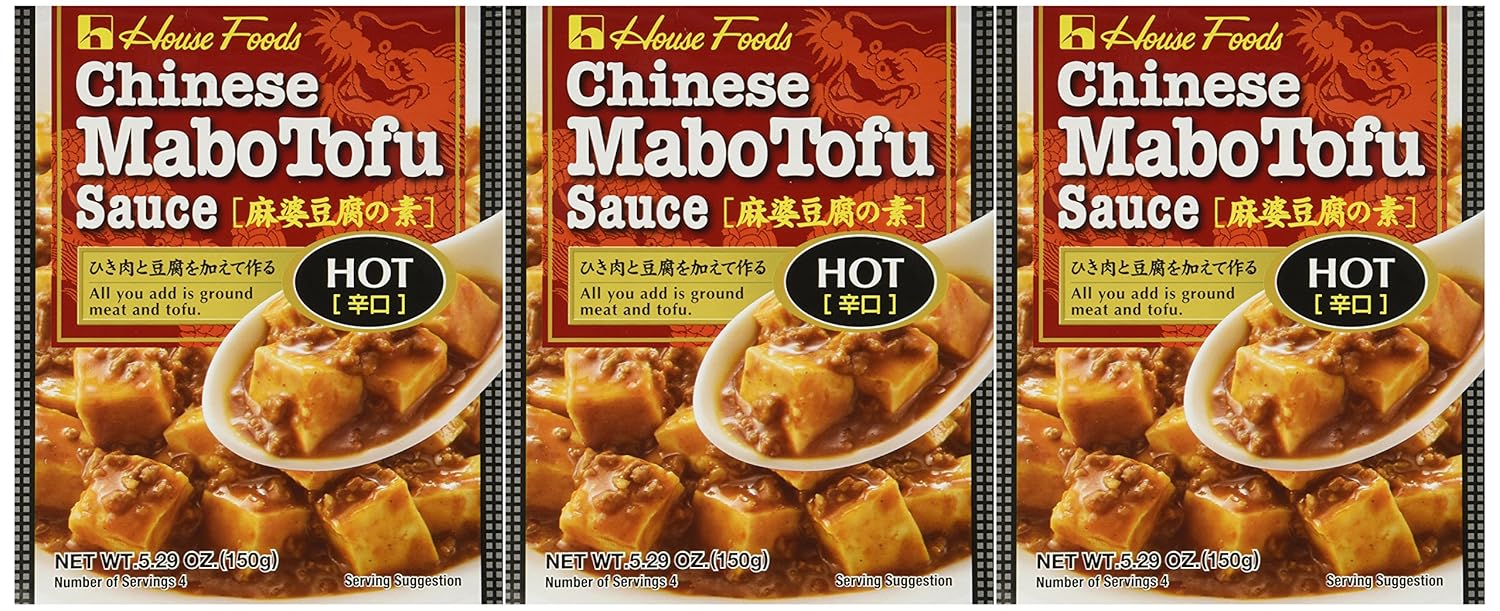 Salsa china de tofu Mabo (caliente) – 5.29 oz Paquete de 3