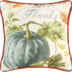 C&F Home 8 x 8 pulgadas, decoración pequeña de calabaza con texto en inglés “Give Thing”, almohada estampada pequeña para sofá o cama, 8 x 8 C&F Home 8 x 8 pulgadas, decoración pequeña de calabaza con texto en inglés “Give Thing”, almohada estampada pequeña para sofá o cama, 8 x 8