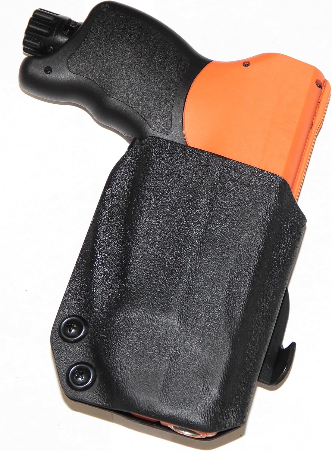 REVKEL Custom OWB Paddle Kydex Holster CCW para UMAREX HDP 50 Pistola compacta de bolas de pimienta en negro táctico policial. Dibujo a mano