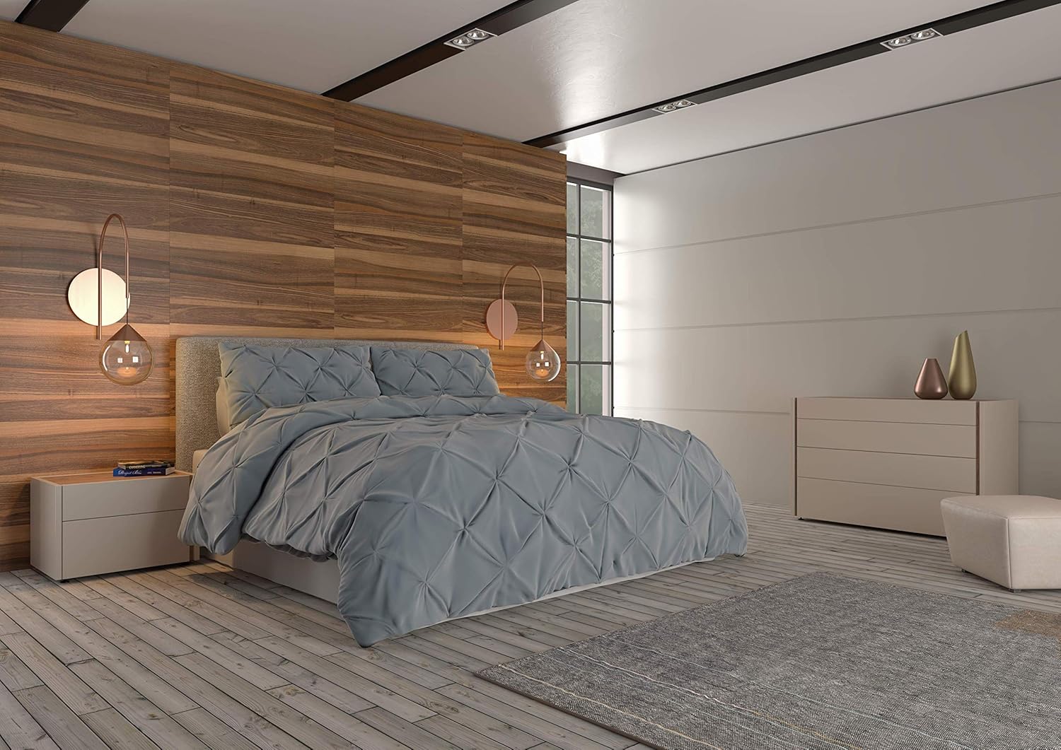 Nestl Bedding – Juego de 3 piezas de edredón de microfibra con fundas de almohada