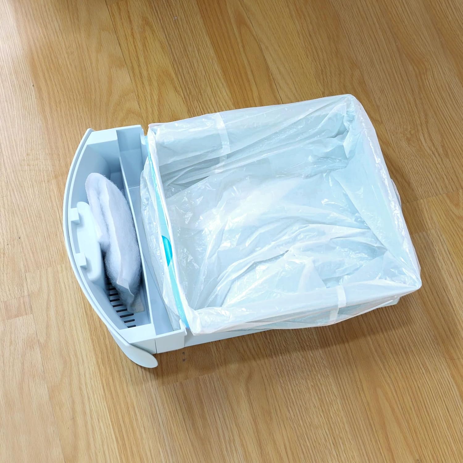 Paquete de 4 forros para cajones de caja de arena para gatos, bolsas de desechos, 80 bolsas en total, grandes, sin perfume, 23.62 x 22.24 pulgadas