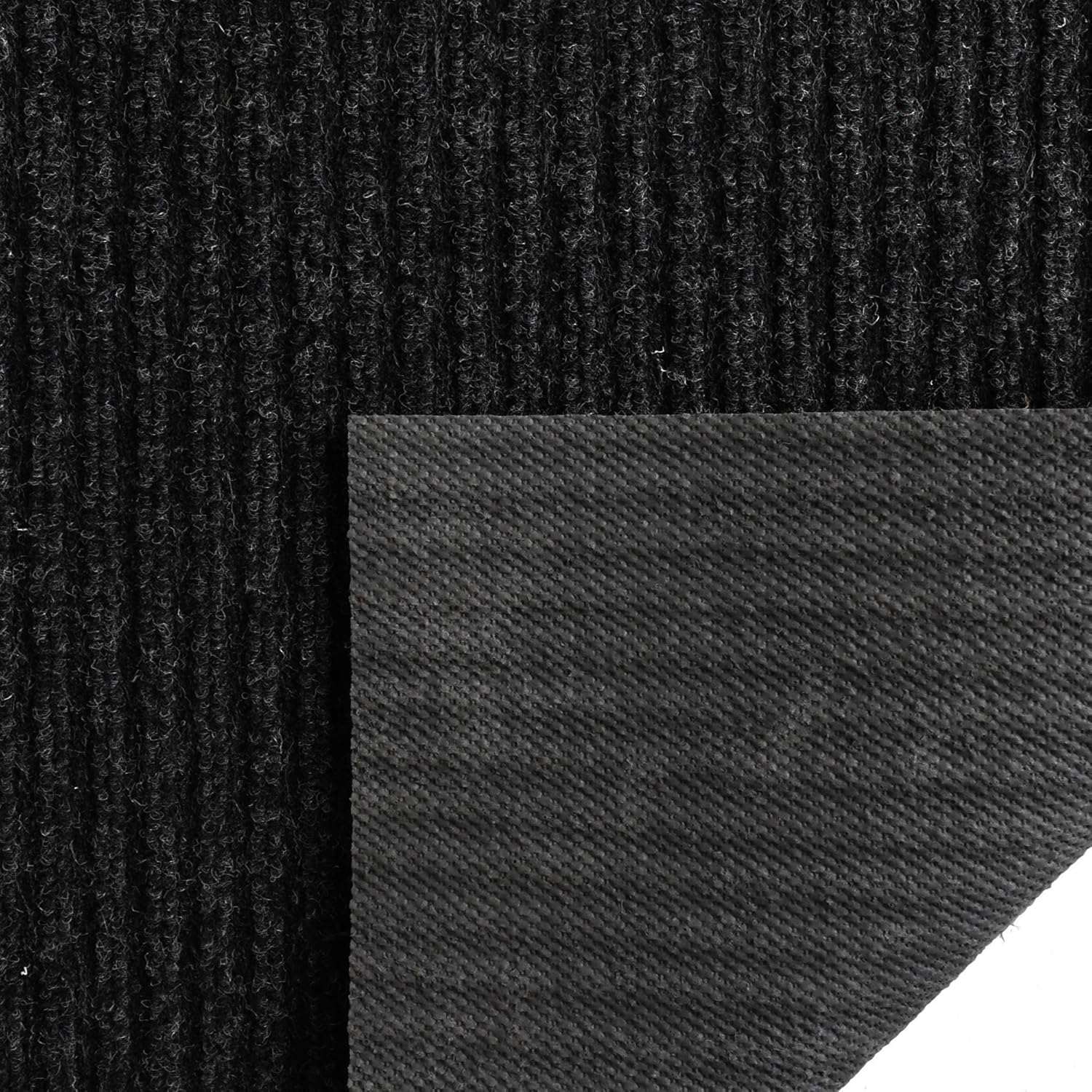 Alfombra de corredor iCustomRug para interioresexteriores, muchos tamaños disponibles, Carbón (dark charcoal)
