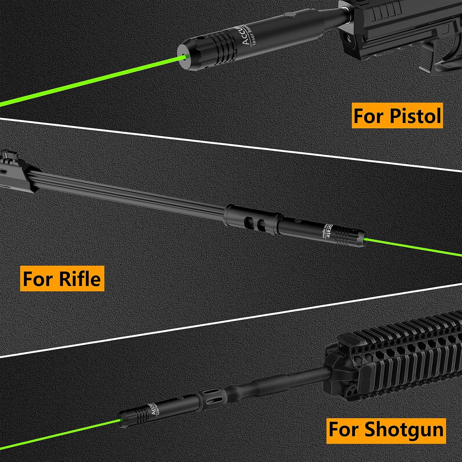 Kit de visión de perforación verderojo láser Boresighter con interruptor de botón para.17 a 12GA Calibre Rifles Pistola, mira láser roja