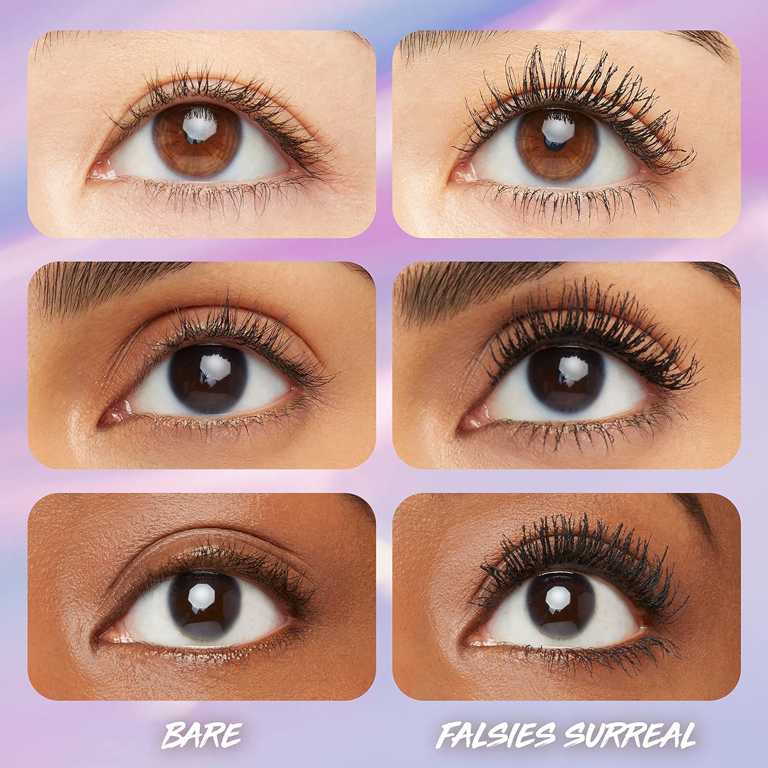 Maybelline The Falsies Surreal Extensions – Máscara de pestañas lavable, voluminizadora, maquillaje alargador, color negro marrón, 1 unidad