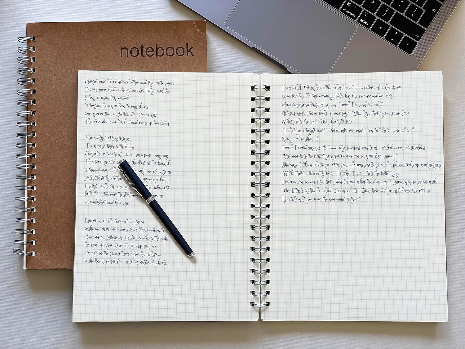 le vent Paquete de 2 cuadernos grandes de espiral de 8.5 x 11 pulgadas con papel grueso de 3.53 ozm, cuadrados, cuadrados, cuadrados, cuadrados,