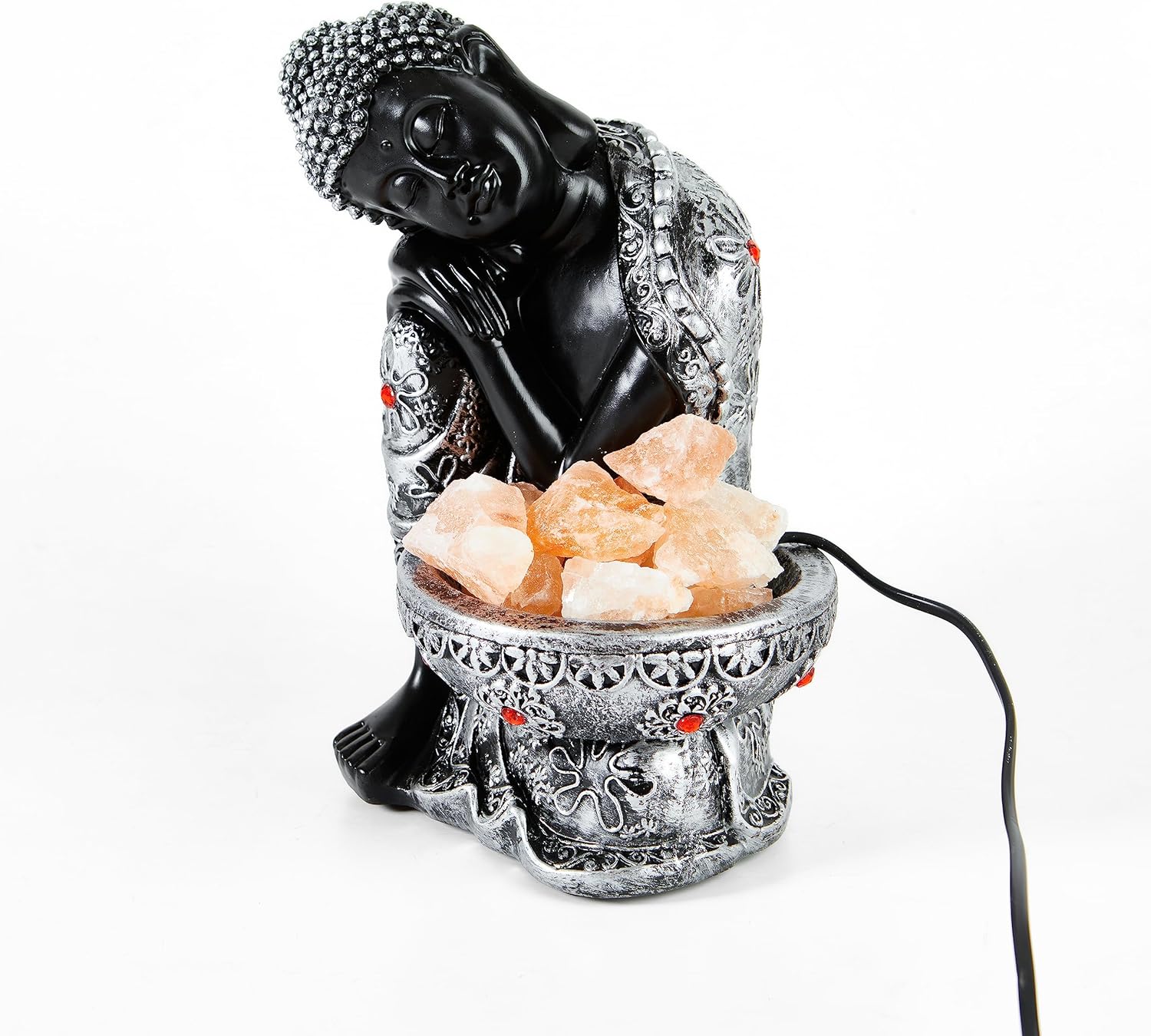 Dreaming Buddha – Lámpara de sal del Himalaya con dos bombillas