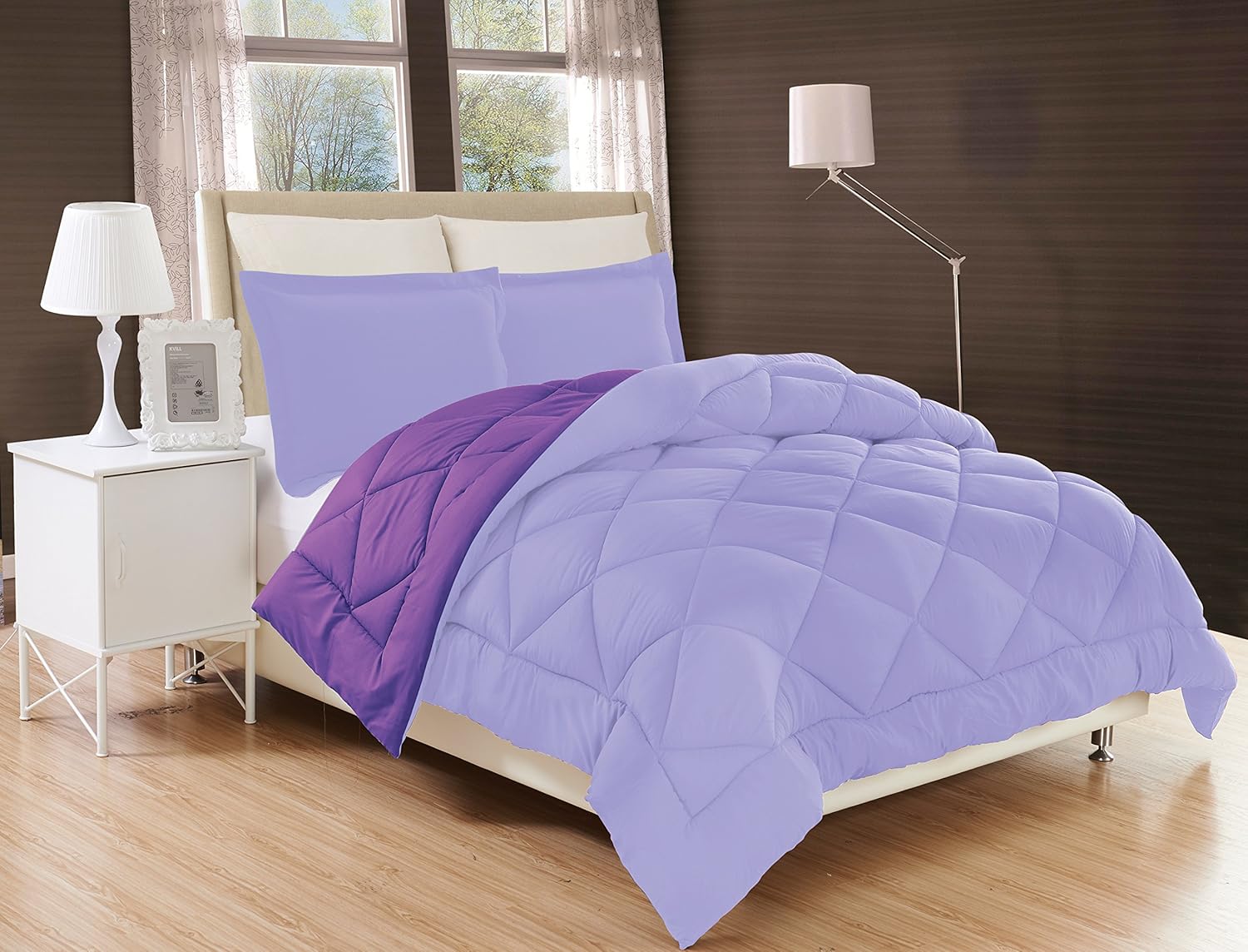 Elegant Comfort Edredón para todas las estaciones y todo el año, peso medio, súper suave, reversible, de plumón alternativo, juego de edredón de 3
