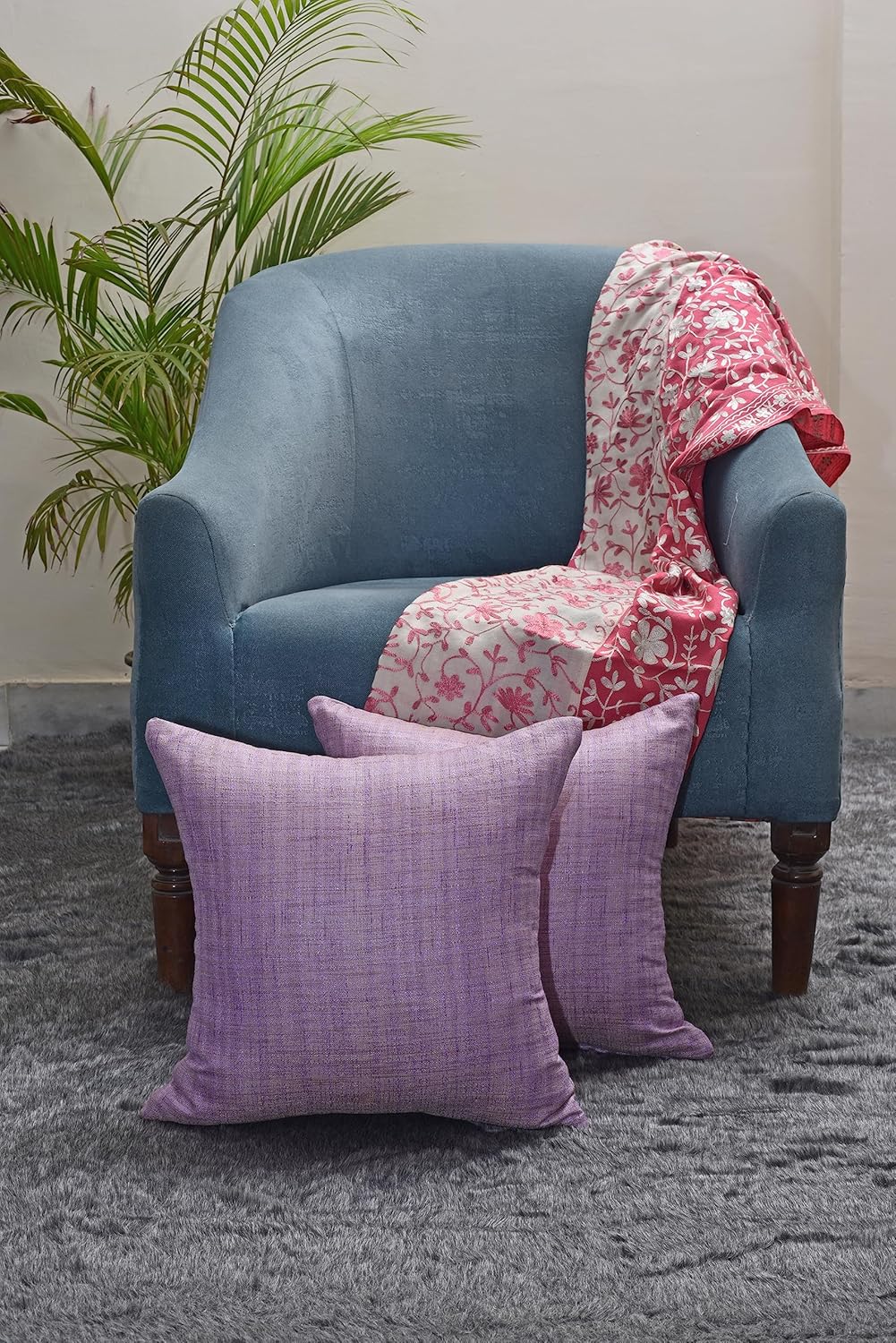 SCARLETT LINENS Almohadas decorativas para sofá cama, almohadas decorativas de sala de estar, almohadas rústicas, fundas de almohada sólidas de seda