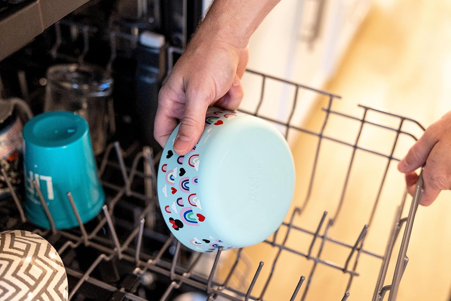 Simple Modern Cuenco de silicona de Disney para bebés, niños pequeños, suministros de alimentación, cuencos de comida para bebés, platos de vajilla