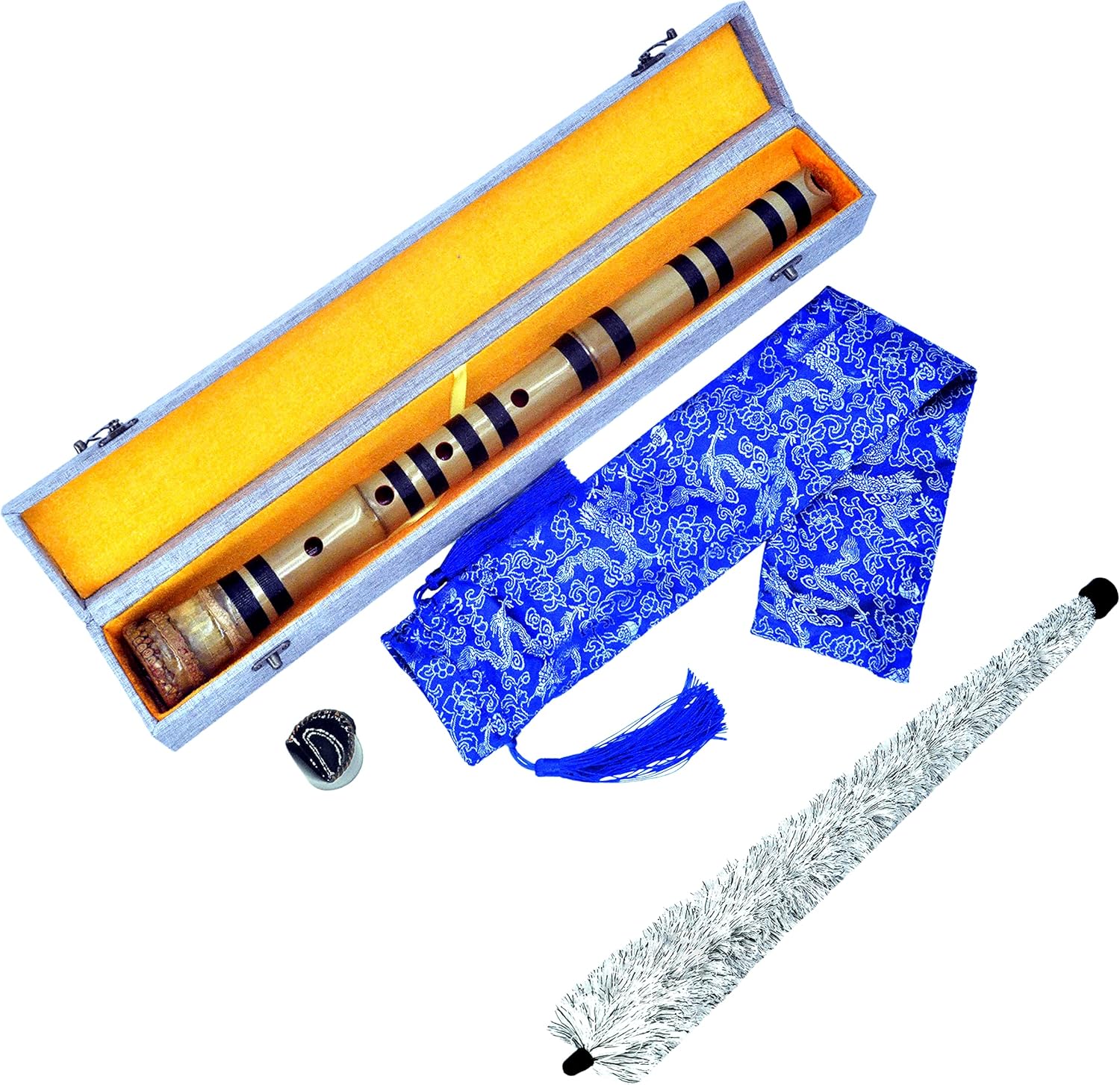 JIM Zen Shakuhachi Flauta pentatónica soplada con raíz de campana natural. TOZAN-ryu 1.8 pies Shakuhachi de calidad, toca todas las ocatavas. Bueno