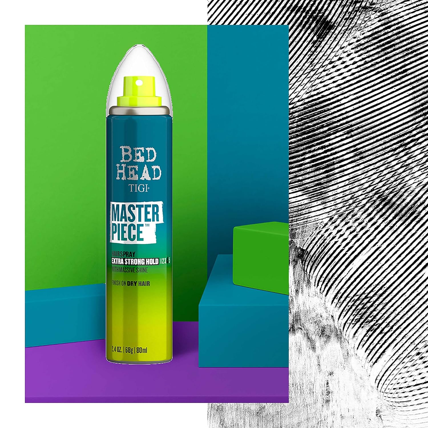 TIGI Bed Head Masterpiece – Laca brillante para el cabello de sujeción fuerte, tamaño de viaje, 2.4 onzas