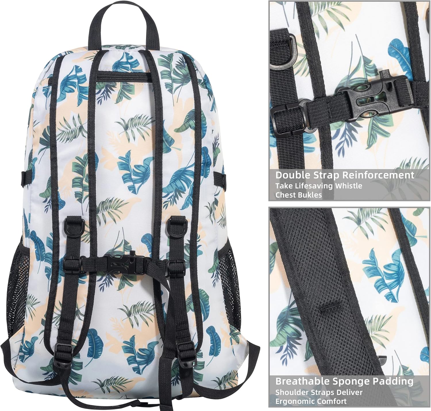 TOMULE Mochila de senderismo de día para mujer, mochila pequeña impermeable para mujer, mochila de viaje ligera para mujer, 40L