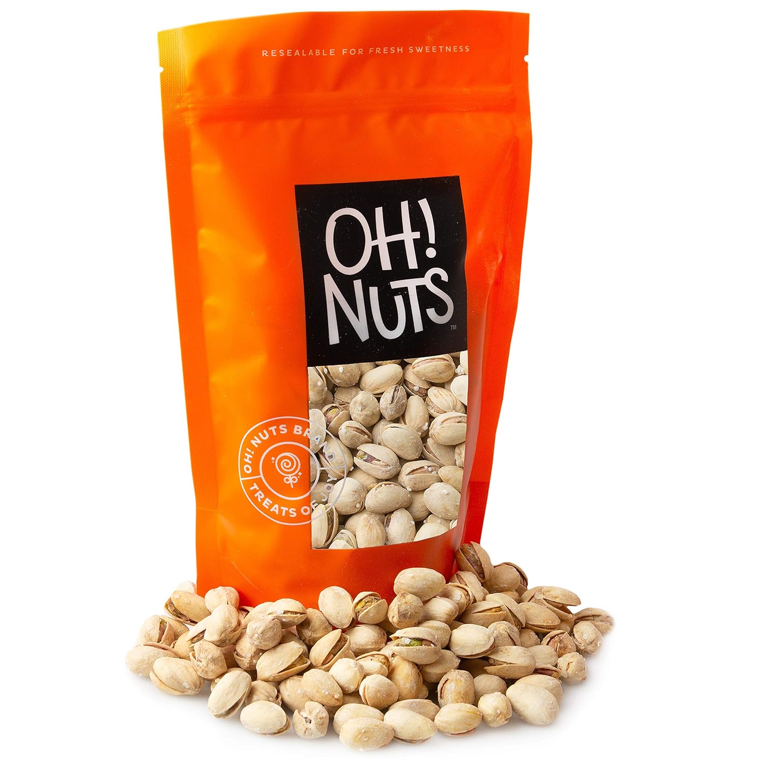 Oh! Nuts Pistachos de estilo iraní, tostados ligeramente salados, nueces enteras sin cáscara, para aperitivos saludables, paleo, ceto, vegano y