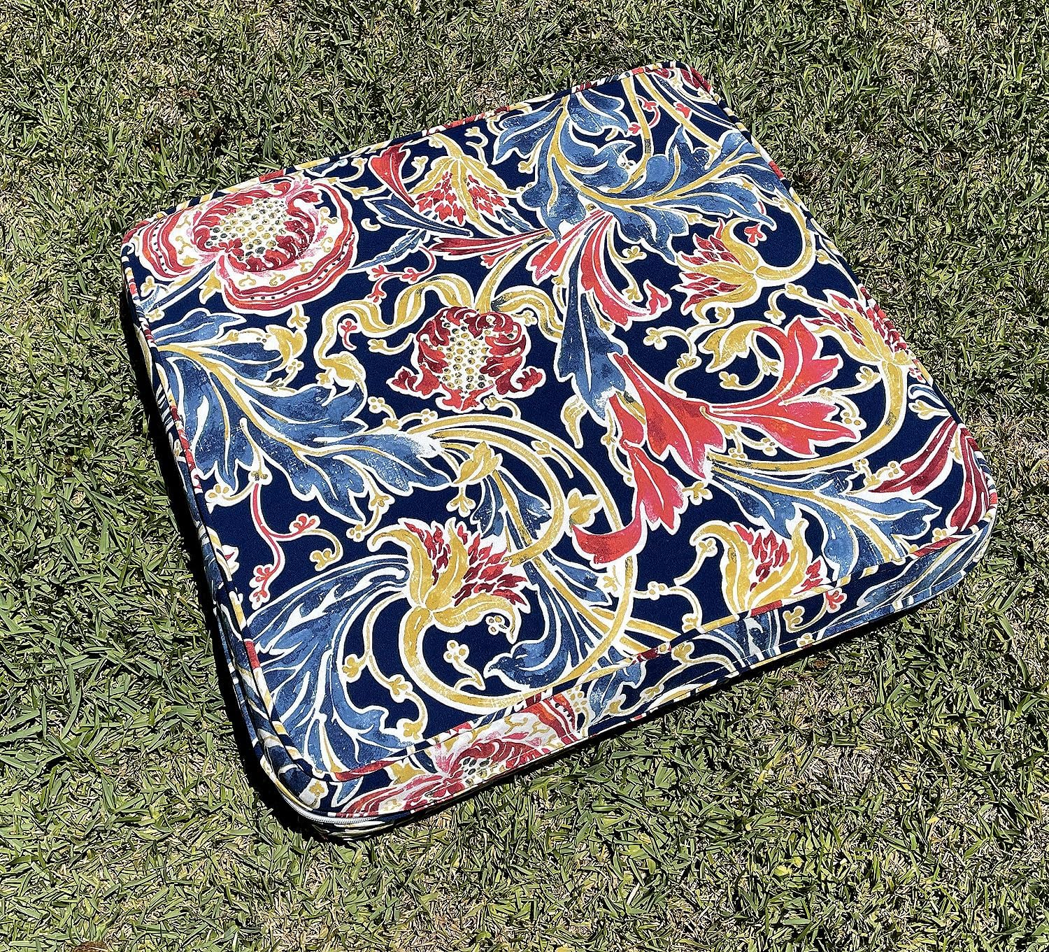 BELLRINO Juego de 4 fundas de cojín decorativas impermeables para exteriores, de 24 x 24 x 4 pulgadas, para silla, asiento, jardín, banco, porche,