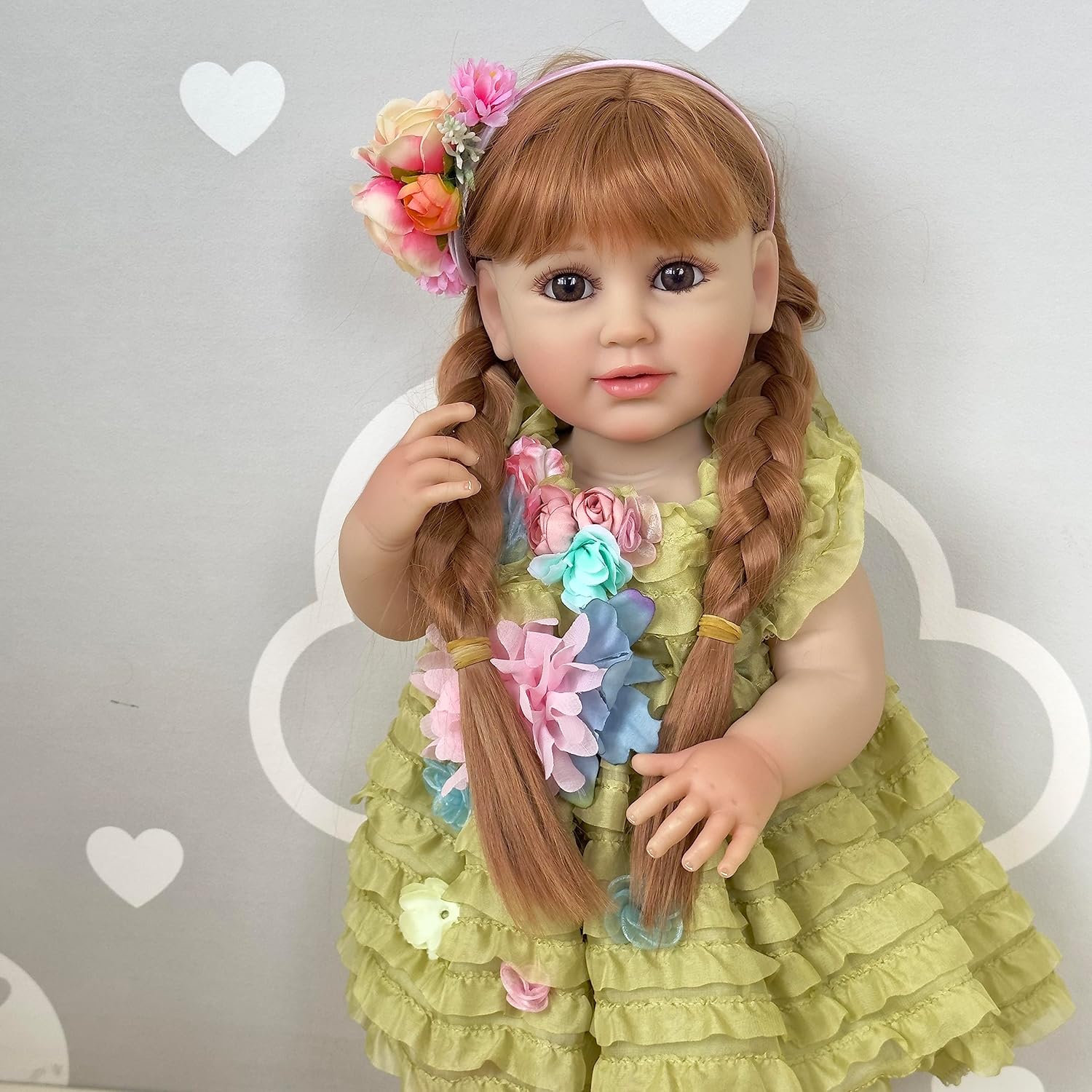 RXDOLL Muñecas realistas Reborn de silicona de cuerpo completo de 22 pulgadas, muñecas de bebé realistas con peso real, muñeca de vinilo impermeable