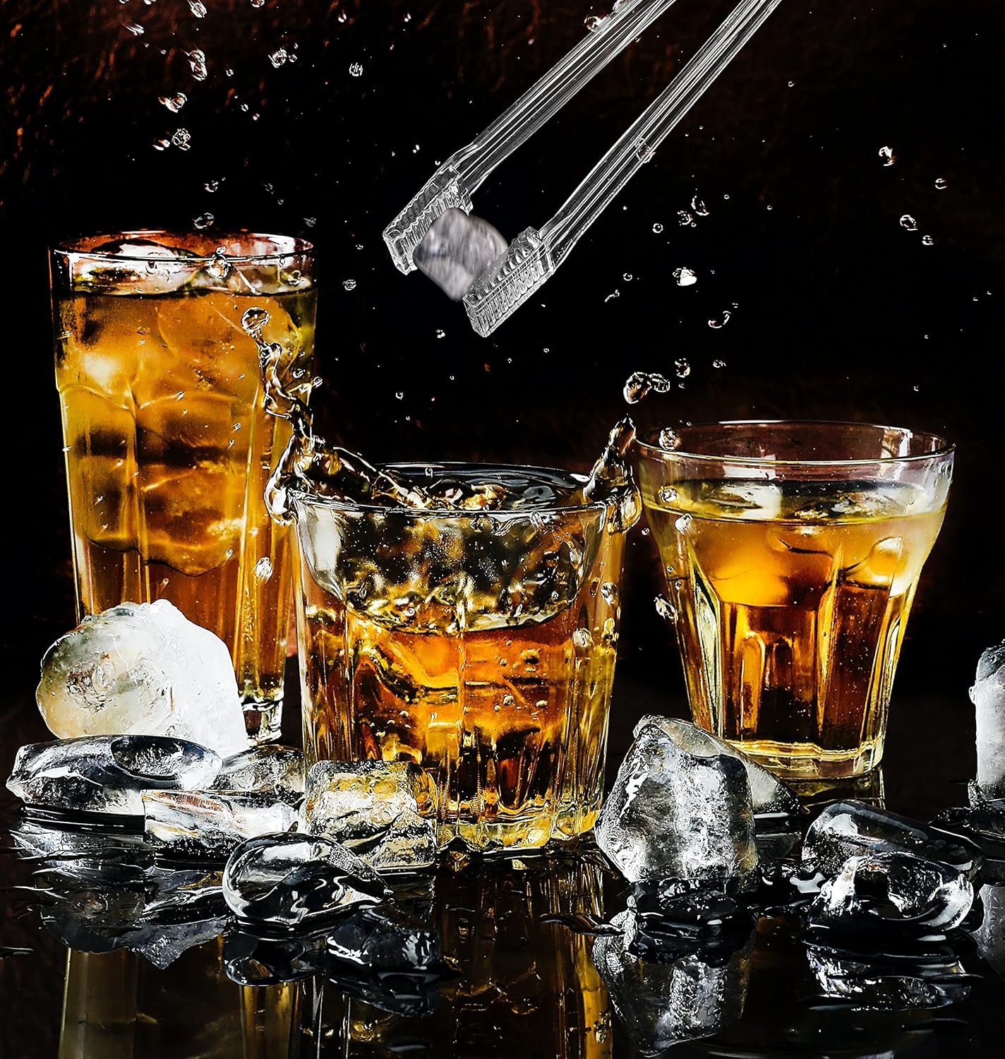 10 pinzas de plástico para servir, pinzas de plástico transparente de 6.3 pulgadas para aperitivos, servir alimentos, cubitos de hielo, té,